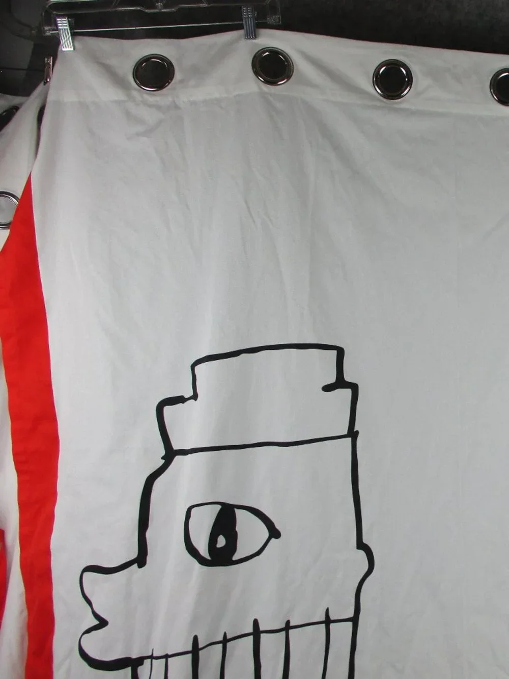 IKEA LANGOR Curtains White Red Black SAILOR CARTOON 57x98
